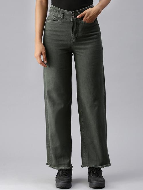 women's plain straight fit jeans - 18366935 - Very Small Image - 1