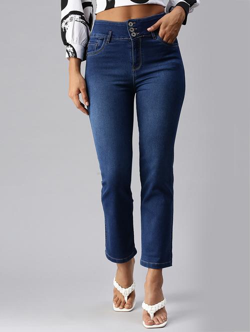 high-rise washed denim jean - 18366960 - Very Small Image - 1