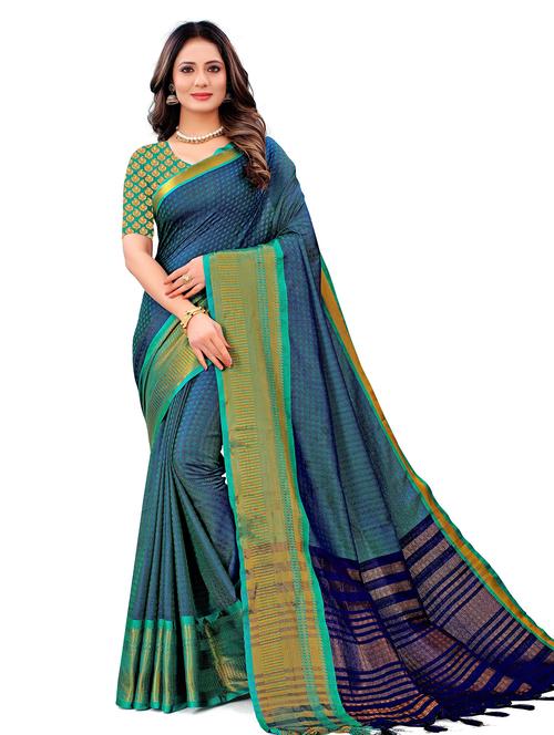 self design woven saree - 18367072 - Very Small Image - 1