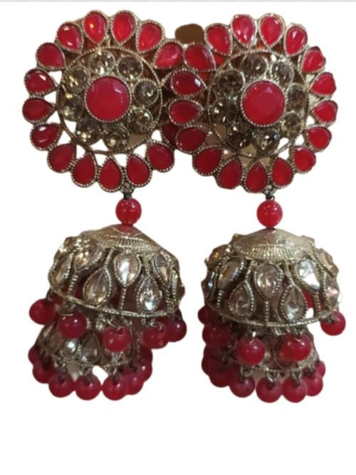 women party wear earring set - 18367131 - Very Small Image - 1