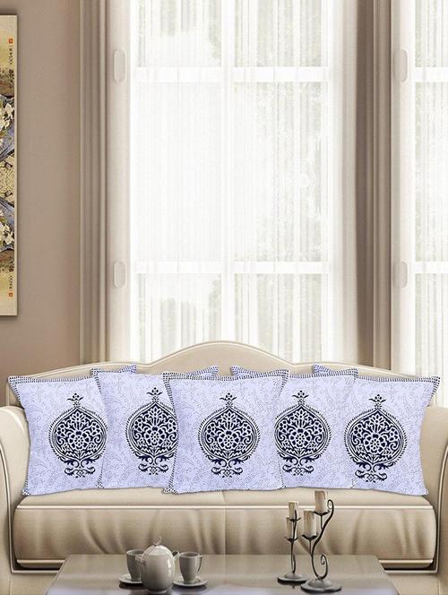 texstylers pure cotton block printed jaipuri cushion cover - 18367296 - Very Small Image - 1