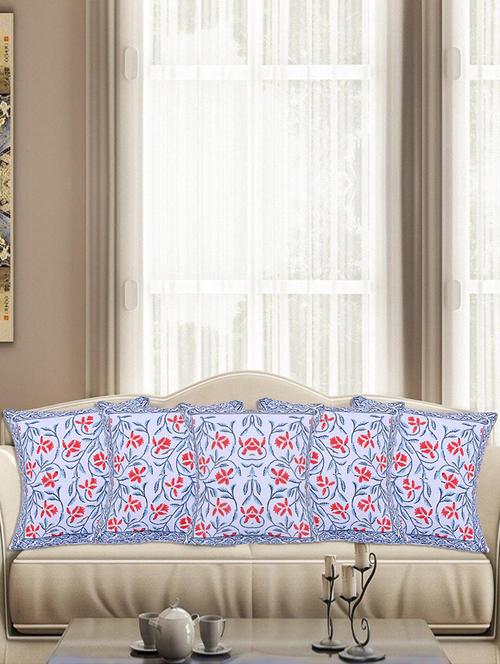 texstylers pure cotton block printed jaipuri cushion cover - 18367302 - Very Small Image - 1