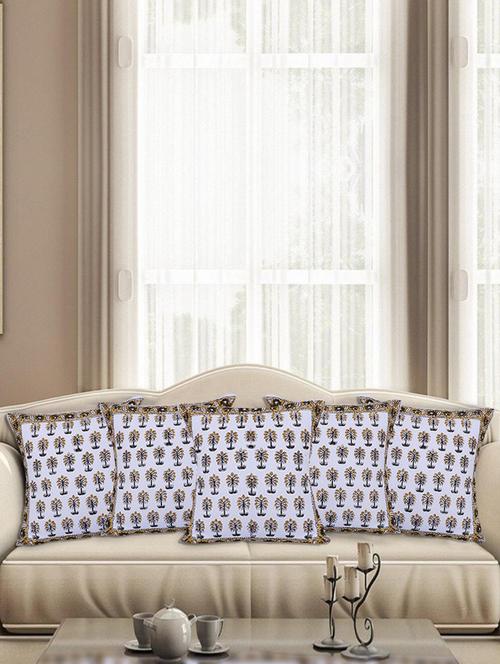 texstylers pure cotton block printed jaipuri cushion cover - 18367305 - Very Small Image - 1
