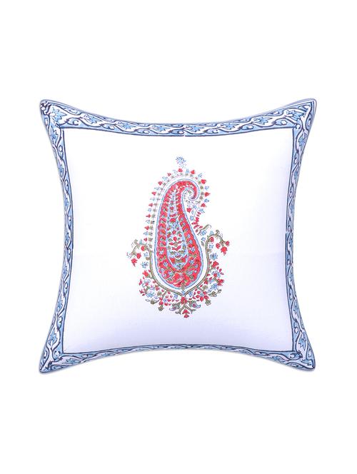 texstylehome 100% cotton block printed jaipuri cushion cover - 18367406 - Very Small Image - 1