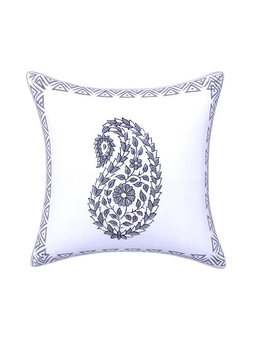 texstylehome 100% cotton block printed jaipuri cushion cover - 18367414 - Very Small Image - 1