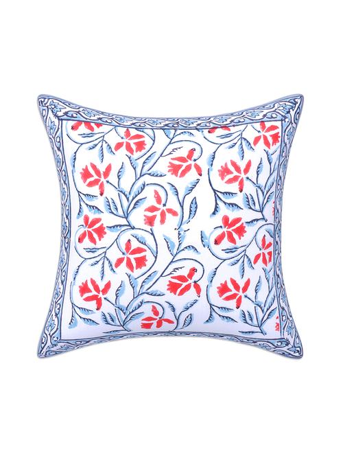 texstylehome 100% cotton block printed jaipuri cushion cover - 18367416 - Very Small Image - 1