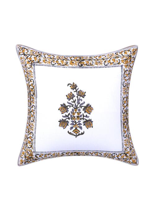 texstylehome 100% cotton block printed jaipuri cushion cover - 18367433 - Very Small Image - 1