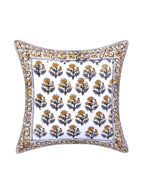 texstylehome 100% cotton block printed jaipuri cushion cover - 18367443 - Very Small Image - 1