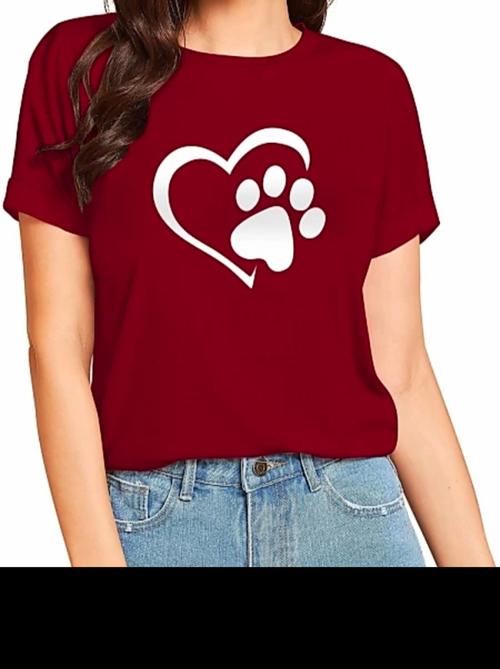 round neck printed regular tees - 18367761 - Very Small Image - 1