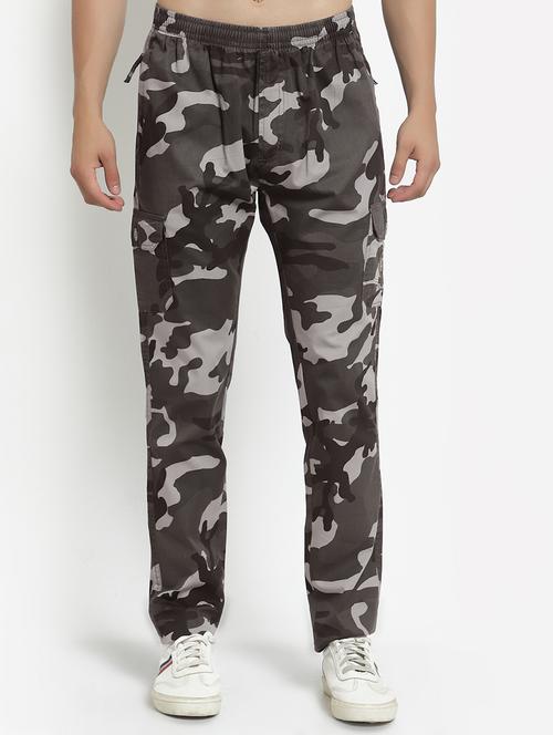olive camouflage cargos casual trouser - 18368064 - Very Small Image - 1