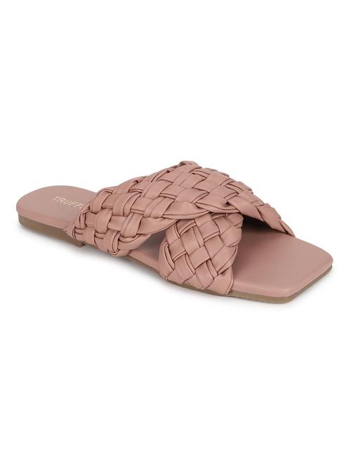 nude pu slip on sandals - 18368152 - Very Small Image - 1