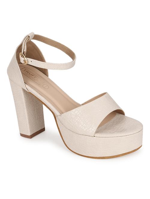 nude pu platforms sandals - 18368168 - Very Small Image - 1