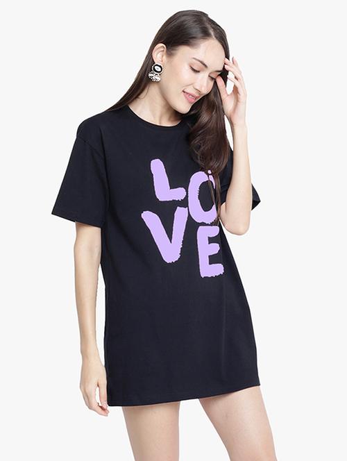 women's front print round neck t-shirt - 18368213 - Very Small Image - 1