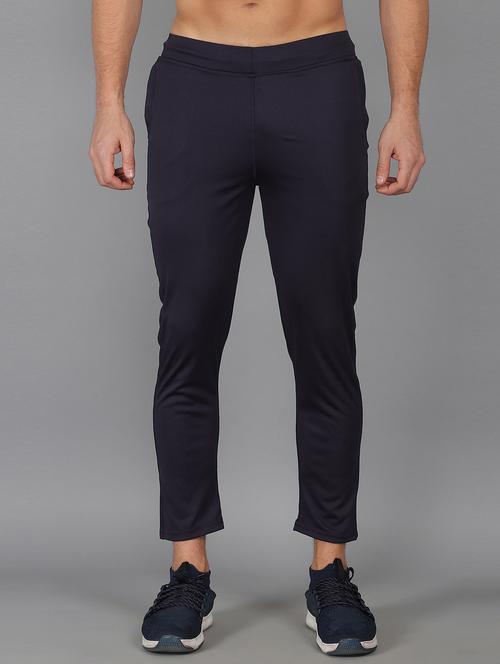 navy blue solid ankle length track pant - 18368224 - Very Small Image - 1