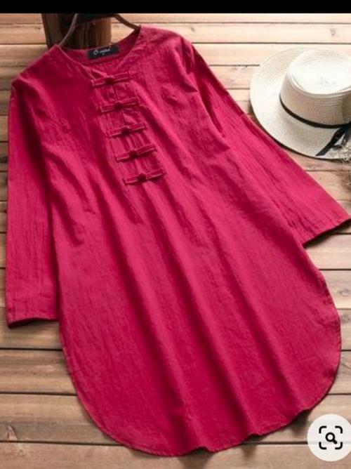 exclusive casual red colour long tops - 18368977 - Very Small Image - 1