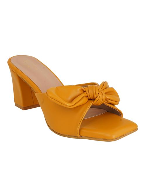 yellow synthetic slip on sandals - 18369077 - Very Small Image - 1