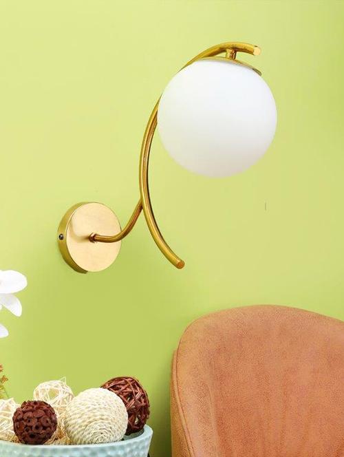 eliante gold iron base white white shade wall light - 3014-1w-a - without bulb - 18369466 - Very Small Image - 1