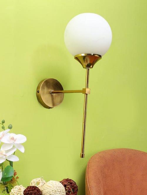 eliante gold iron base white white shade wall light - 3015-1w - without bulb - 18369468 - Very Small Image - 1
