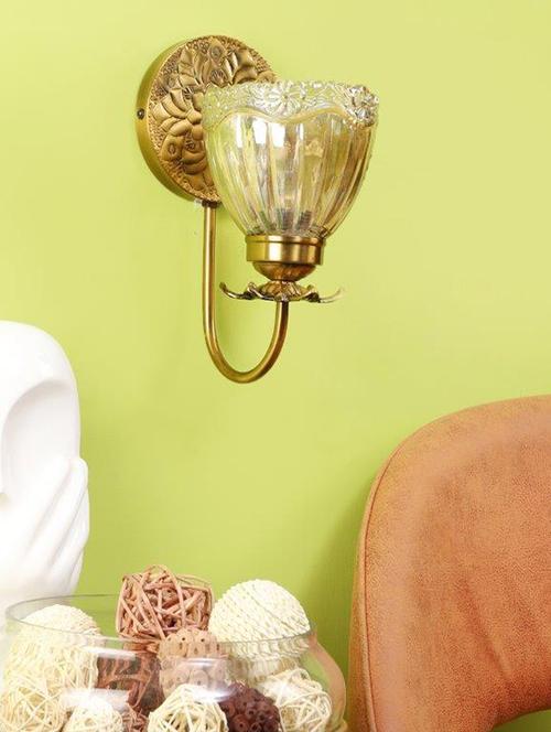 eliante gold iron base gold white shade wall light - 3023-1w - without bulb - 18369474 - Very Small Image - 1