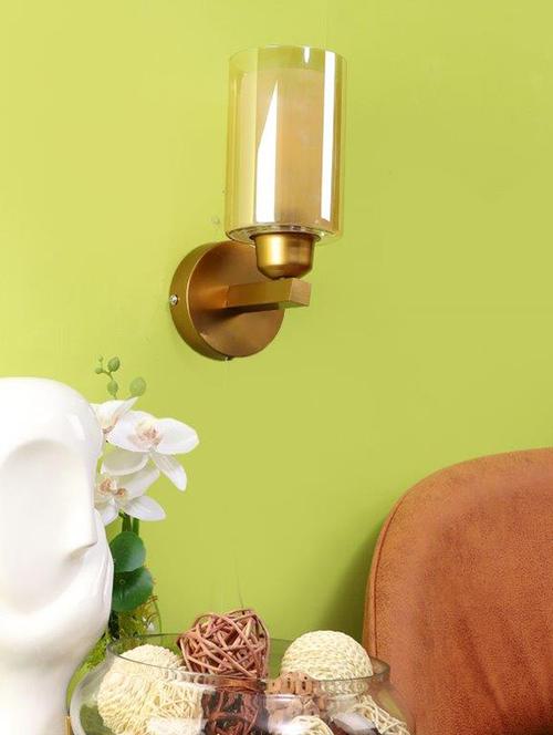 eliante gold iron base white and gold white shade wall light - a-425-1w-rd - without bulb - 18369484 - Very Small Image - 1