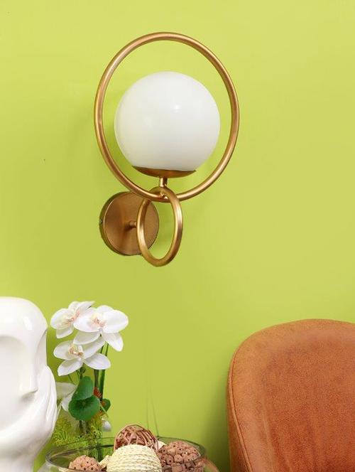 eliante gold iron base white white shade wall light - 3038-1w - without bulb - 18369492 - Very Small Image - 1