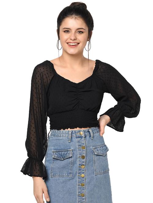 long sleeved solid regular top - 18369623 - Very Small Image - 1