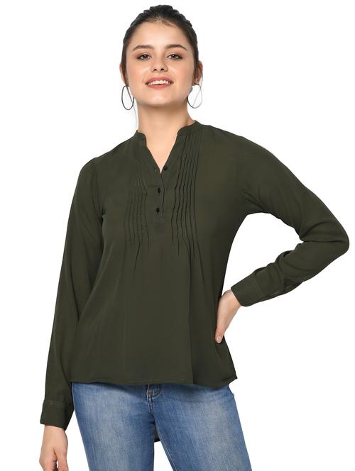 long sleeved solid regular top - 18369636 - Very Small Image - 1