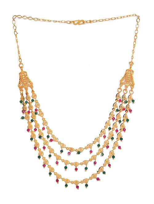 green brass choker necklace - 18370816 - Very Small Image - 1