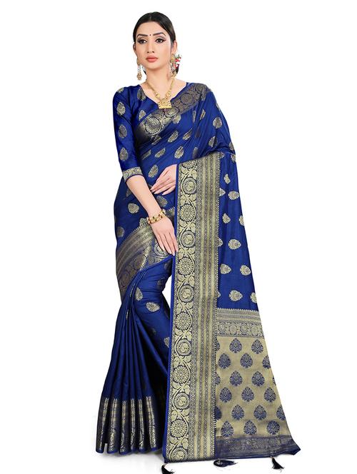 self design woven saree - 18371457 - Very Small Image - 1