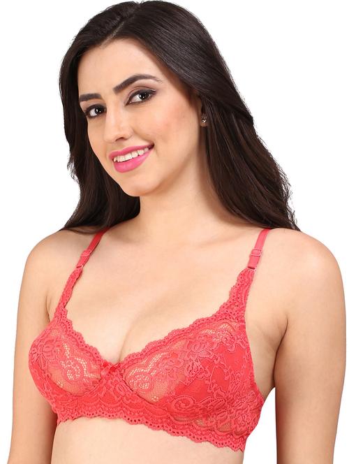 orange lace regular bra - 18371613 - Very Small Image - 1