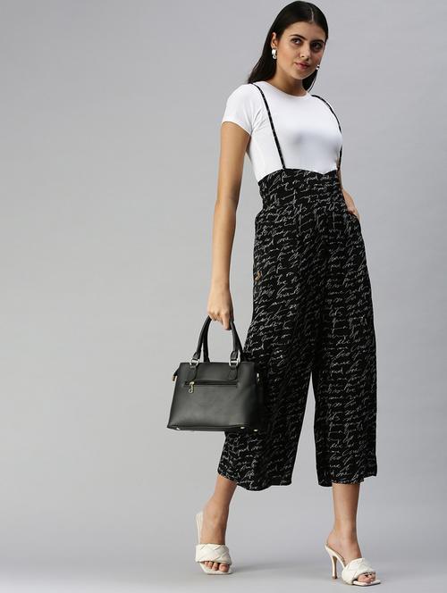 cami neck printed dungaree jumpsuit - 18372212 - Very Small Image - 1