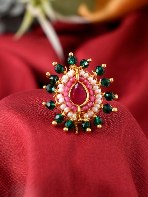 gold plated round nose stud - 18372304 - Very Small Image - 1