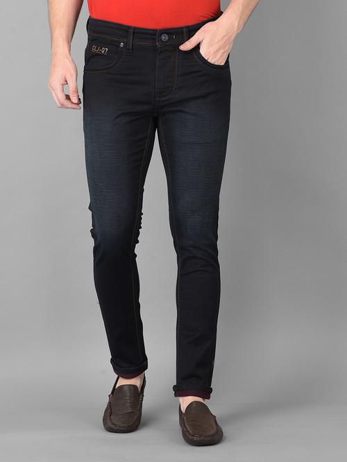 dark blue light washed denim jean - 18373009 - Very Small Image - 1