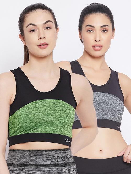 pack of 2 color block sports bra - 18373047 - Very Small Image - 1