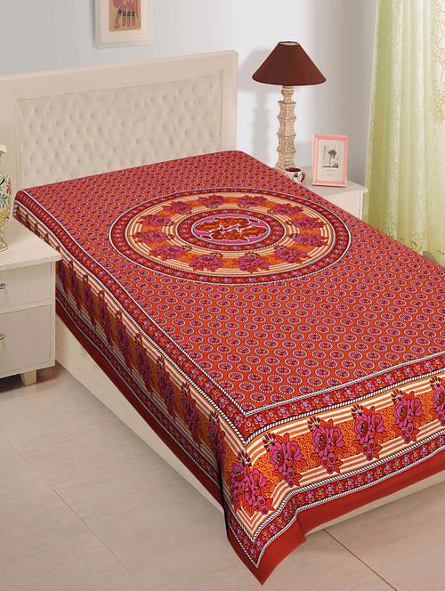 texstylehome jaipuri printed 100% cotton single bedsheet - 18373157 - Very Small Image - 1
