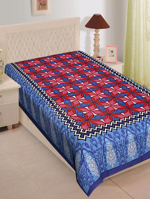 texstylehome jaipuri printed 100% cotton single bedsheet - 18373160 - Very Small Image - 1