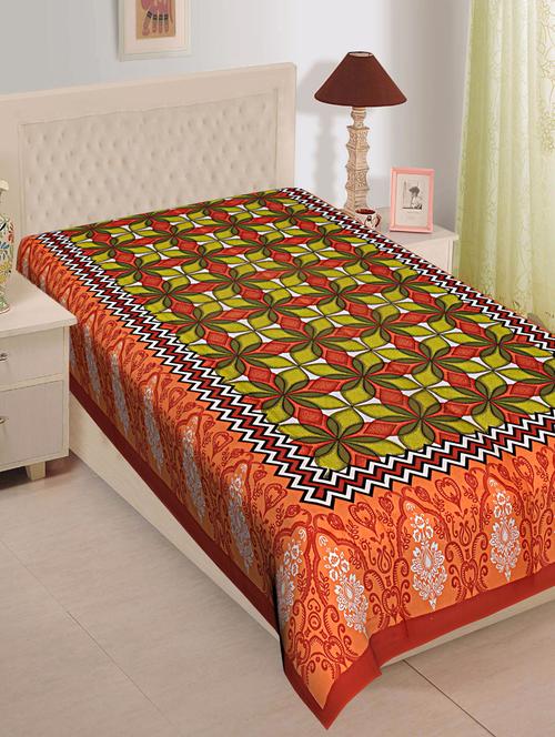 texstylehome jaipuri printed 100% cotton single bedsheet - 18373161 - Very Small Image - 1
