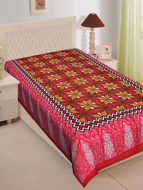 texstylehome jaipuri printed 100% cotton single bedsheet - 18373162 - Very Small Image - 1