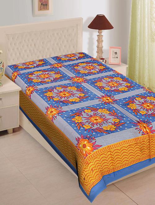texstylehome jaipuri printed 100% cotton single bedsheet - 18373163 - Very Small Image - 1