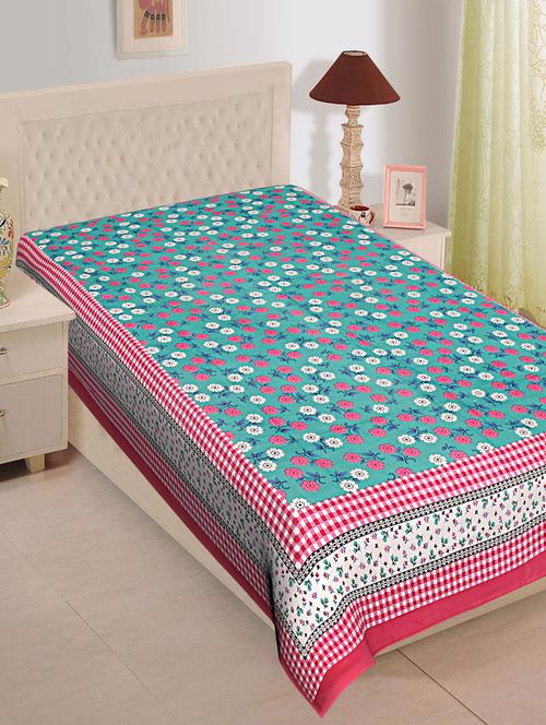texstylehome jaipuri printed 100% cotton single bedsheet - 18373168 - Very Small Image - 1