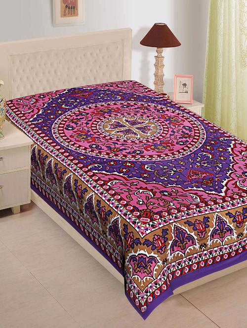 texstylehome jaipuri printed 100% cotton single bedsheet - 18373186 - Very Small Image - 1