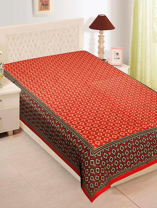 texstylehome jaipuri printed 100% cotton single bedsheet - 18373191 - Very Small Image - 1
