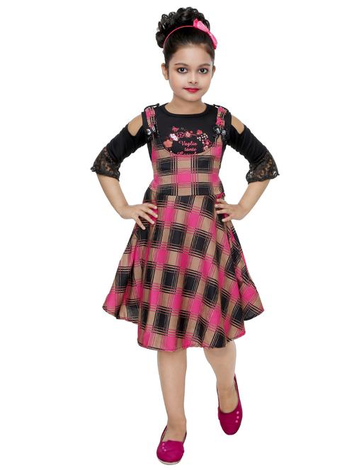 pink printed frock - 18375690 - Very Small Image - 1