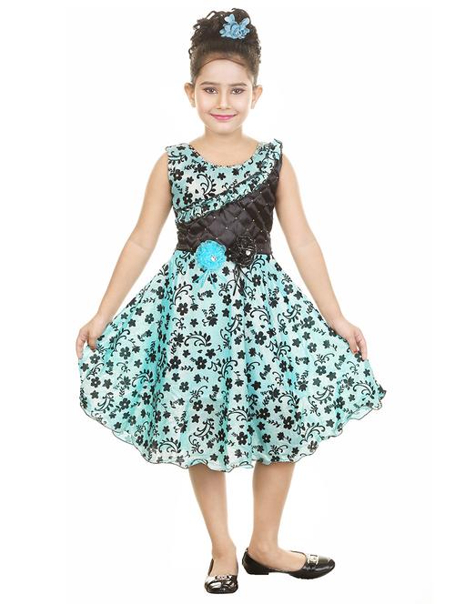 turquoise blue floral frock - 18375724 - Very Small Image - 1