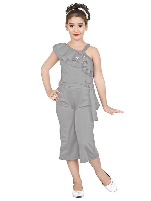 grey solid jumpsuit - 18375875 - Very Small Image - 1