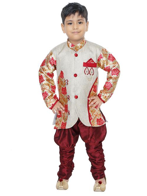 red printed kurta set - 18375887 - Very Small Image - 1