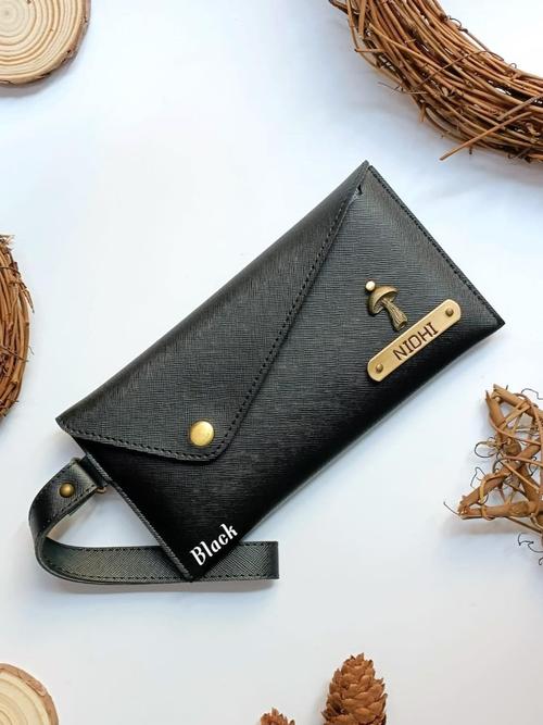 ladies leather wallet black color - 18375973 - Very Small Image - 1