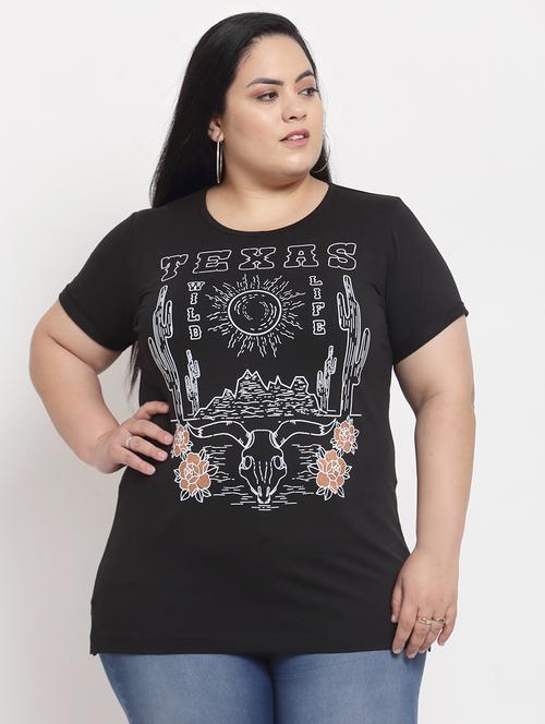 round neck graphic plus tee - 18376423 - Very Small Image - 1