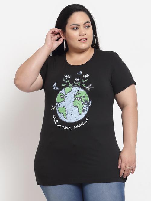 round neck graphic plus tee - 18376424 - Very Small Image - 1
