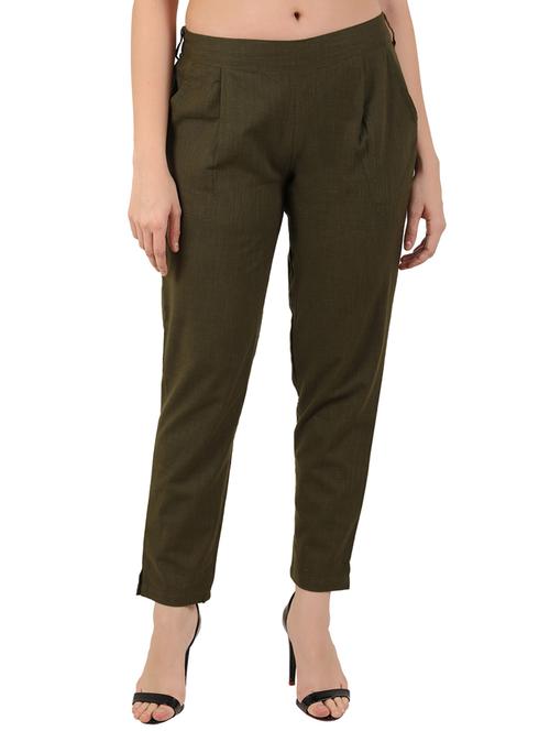 mid rise solid pleated trouser - 18376557 - Very Small Image - 1